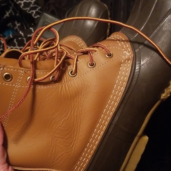 L.L. Bean 8" Duck Boots Brown Tan 10M Mens - Picture 3 of 8